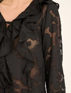 a-view Floretta Bluse - Sort black Sale