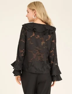 a-view Floretta Bluse - Sort black Sale