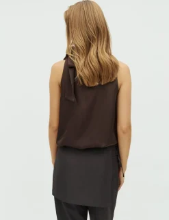 dahrling D'ahrling Deda Satin Top - Mørkebrun Dark Brown Hot