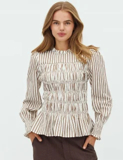 dahrling D'ahrling Dossa Twin Stripe Smock Bluse - Stribet striped Online