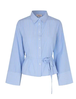 dahrling D'ahrling Flarida Rose Stripe Skjorte - Lyseblå light blue New
