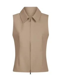 dahrling D'ahrling Innabella Structure Waistcoat - Sand beige Clearance