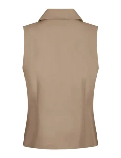 dahrling D'ahrling Innabella Structure Waistcoat - Sand beige Clearance
