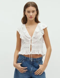 dahrling D'ahrling Petali S Voile Top - Hvid white Sale