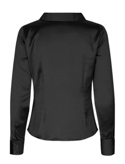 dahrling D'ahrling Rosie Satin Skjorte - Sort black Best