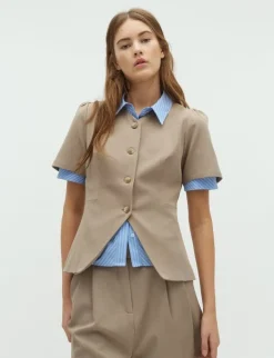 dahrling D'ahrling Sules Structure Bluse - Sand beige New