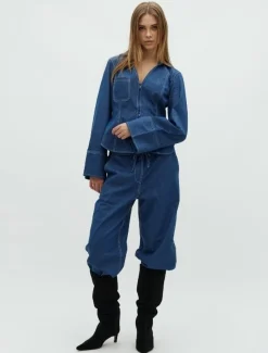 frakment Annalia-F Maxim Skjortebluse - Blå blue