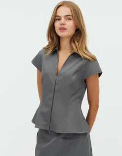 frakment Macala-F Bluse - Grå grey Sale