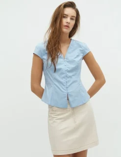 frakment Maulia-F Top - Lyseblå light blue Hot