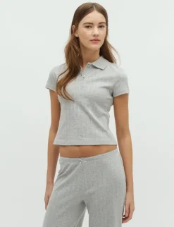 frakment Monci-F Polo T-shirt - Grå grey Sale