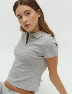 frakment Monci-F Polo T-shirt - Grå grey Sale