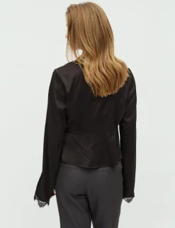 frakment Saibea LS-F Bluse - Sort black Outlet