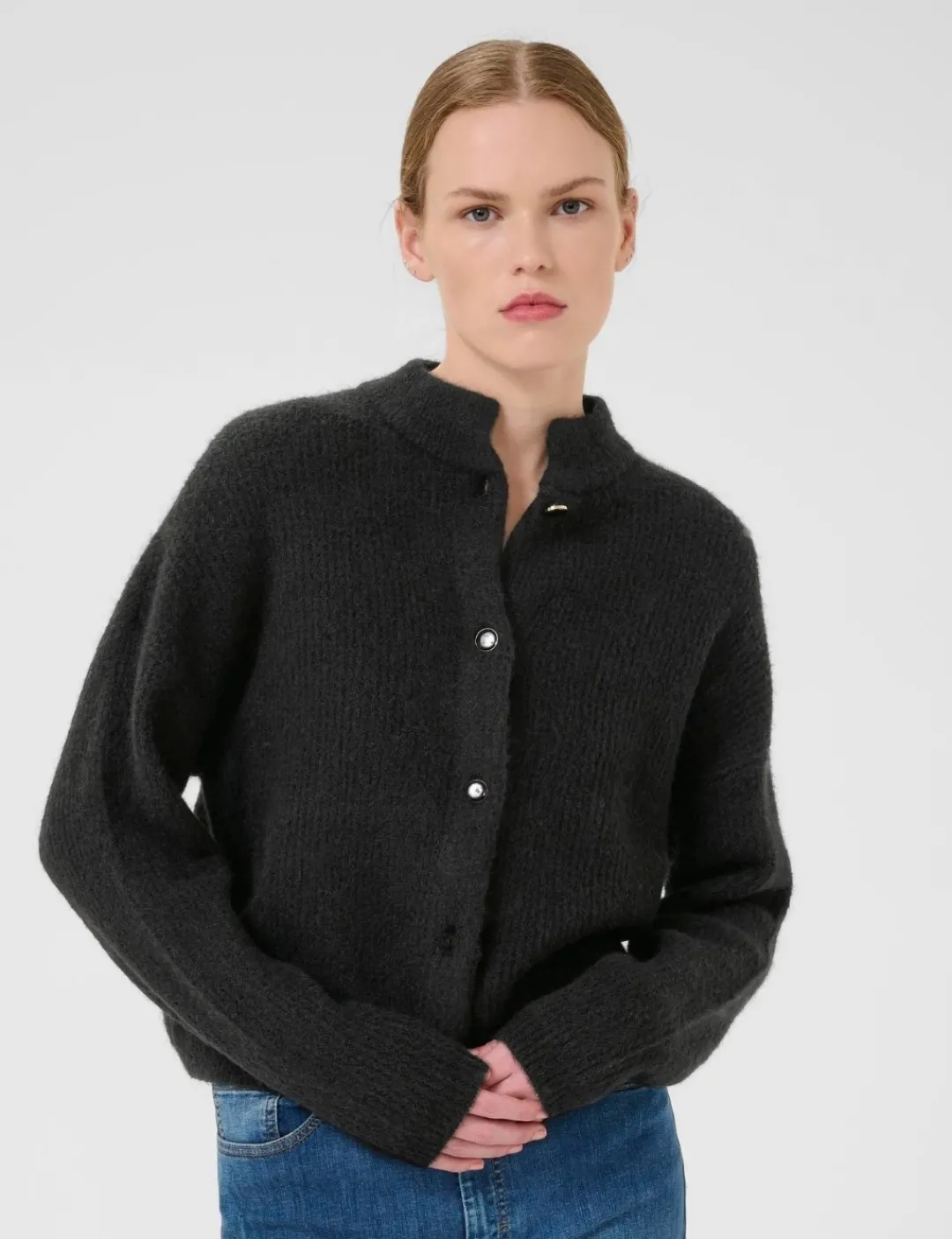 gestuz AlphaGZ Short Cardigan - Sort black Online