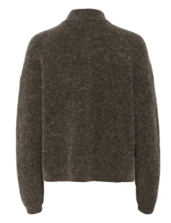 gestuz AlphaGZ Short Cardigan - Mørkebrun Dark Brown Clearance