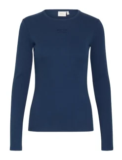 gestuz DrewGZ LS Logo Top - Blå blue Sale