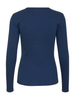 gestuz DrewGZ LS Logo Top - Blå blue Sale