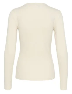 gestuz DrewGZ LS Logo Top - Hvid white Discount