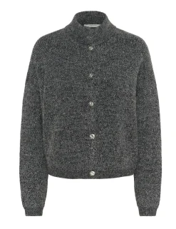 gestuz GZalpha Shimmer Cardigan - Grå grey New