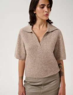 gestuz GZalpha SS Polo Pullover - Sand beige Best