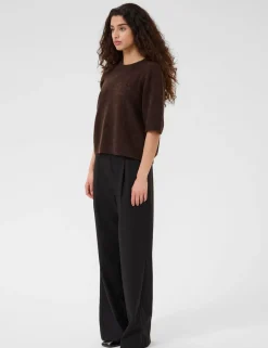 gestuz GZalpha SS Tee Strik - Brun brown Online