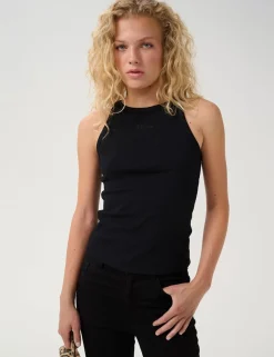 gestuz GZdrew Rhinestone Logo Tanktop - Sort black Outlet