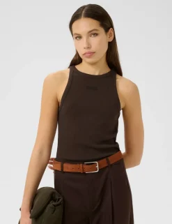 gestuz GZdrew Rhinestone Logo Tanktop - Brun brown Discount