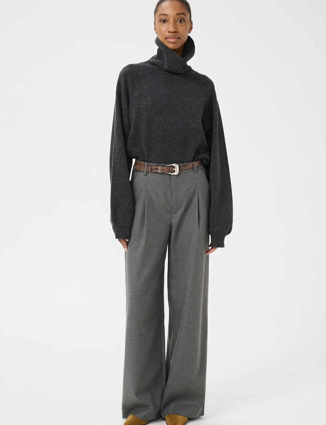 gestuz GZPaula MW Wide Bukser - Grå grey Discount