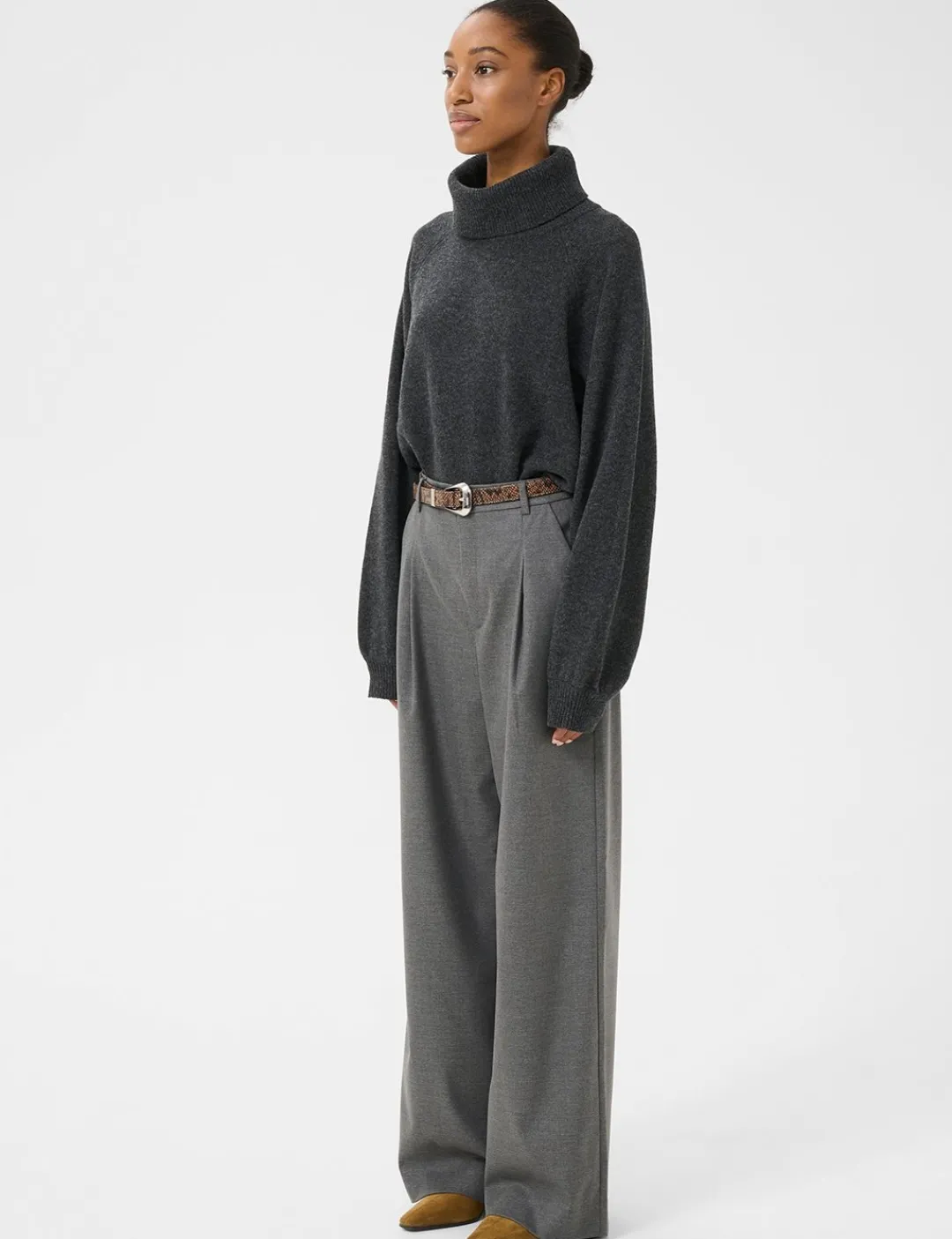 gestuz GZPaula MW Wide Bukser - Grå grey Discount