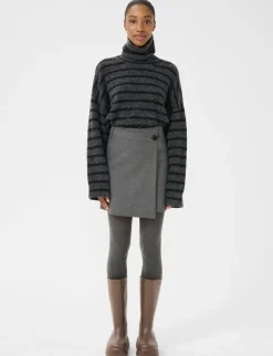 gestuz GZpaula MW Wrap Nederdel - Grå grey