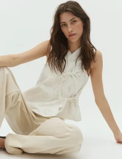 global Funk Ciana scallop-G Vest - Hvid white Hot