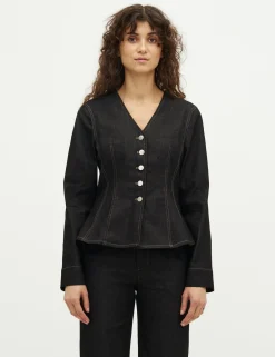 global Funk Kayan-G Skjortebluse - Sort black Discount