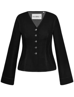 global Funk Kayan-G Skjortebluse - Sort black Discount