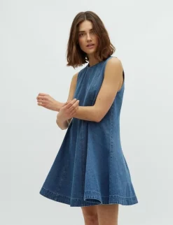 global Funk Rihann peplum-G Kjole - denim Outlet