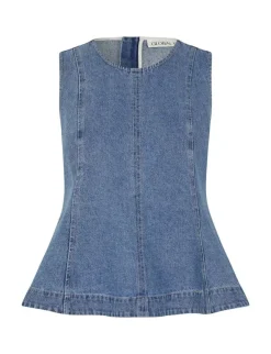 global Funk Rihne peplum-G Top - denim New