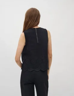 global Funk Rihne Scallop-G Top - Sort black New