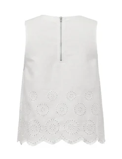 global Funk Rihne Scallop-G Top - Hvid white Outlet