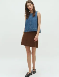 global Funk Rihne-G Top - denim Clearance