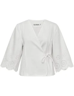 global Funk Sunany scallop-G Bluse - Hvid white New