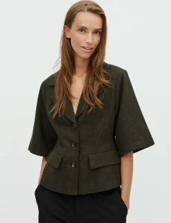 mbym Babea-M Blazer - Mørkegrøn mørkegrøn Discount