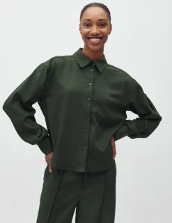 mbym Cammia-M Skjorte - Mørkegrøn mørkegrøn