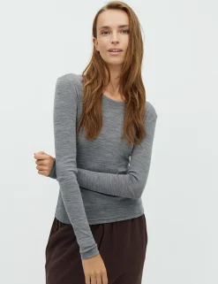 mbym Christina-M Basic Top - Grå grey Discount