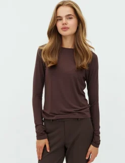 mbym Christina-M GG Top - Mørkebrun Dark Brown Clearance