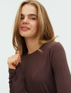 mbym Christina-M GG Top - Mørkebrun Dark Brown Clearance