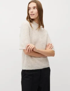 mbym Clara Crew-M Strik - Sand beige Online