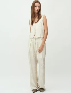 mbym Cristiana Long-M Bukser - Sand beige Best