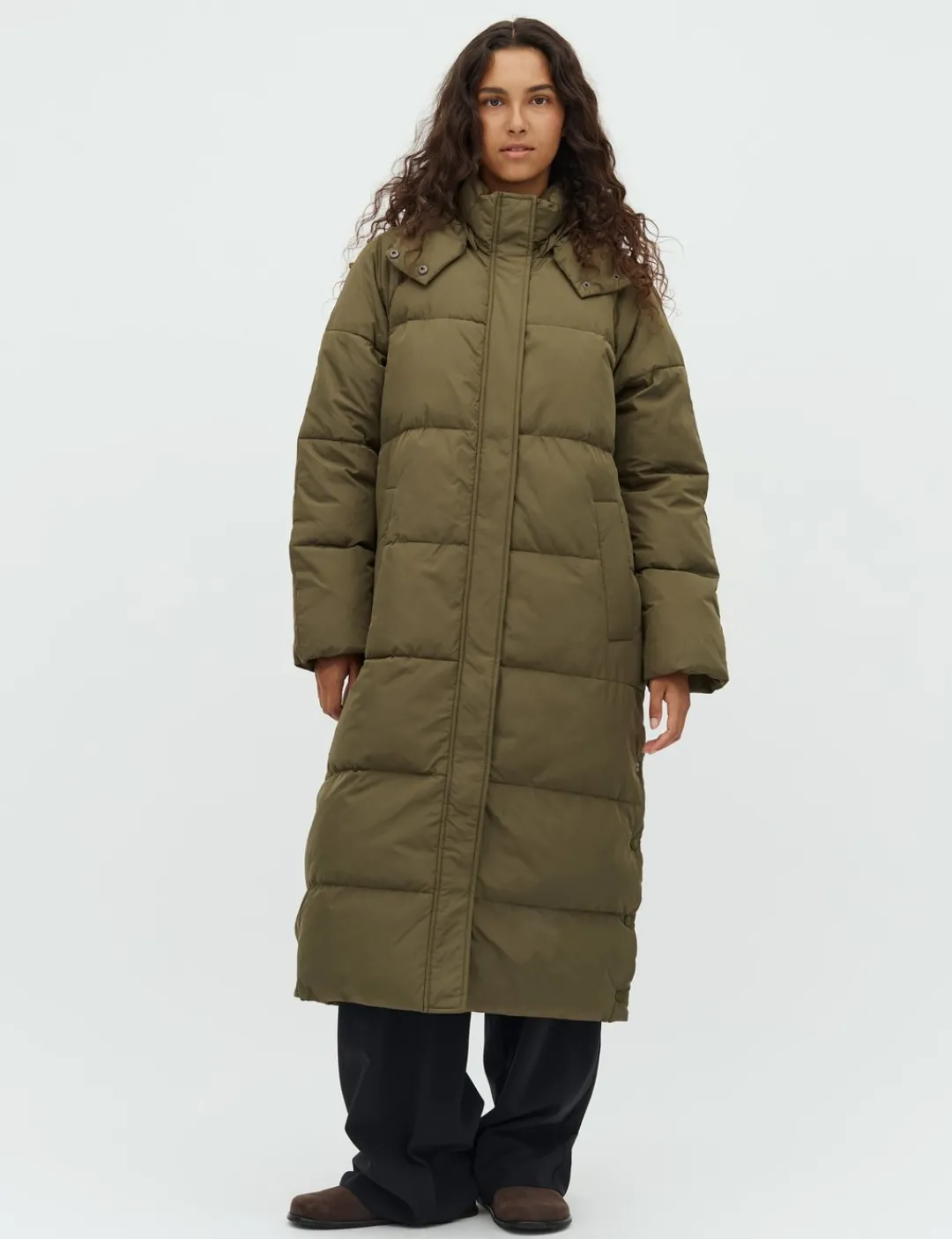 mbym Ela Slit Pufferjakke - Grøn green Hot