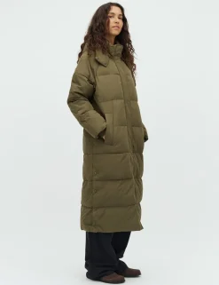 mbym Ela Slit Pufferjakke - Grøn green Hot