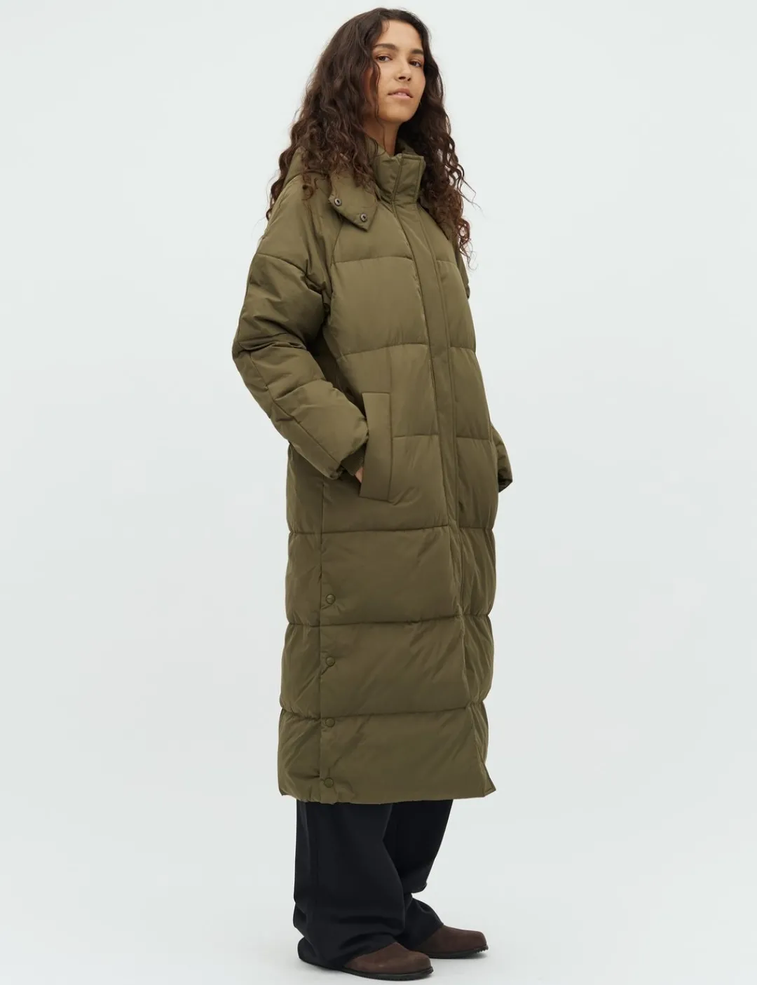 mbym Ela Slit Pufferjakke - Grøn green Hot