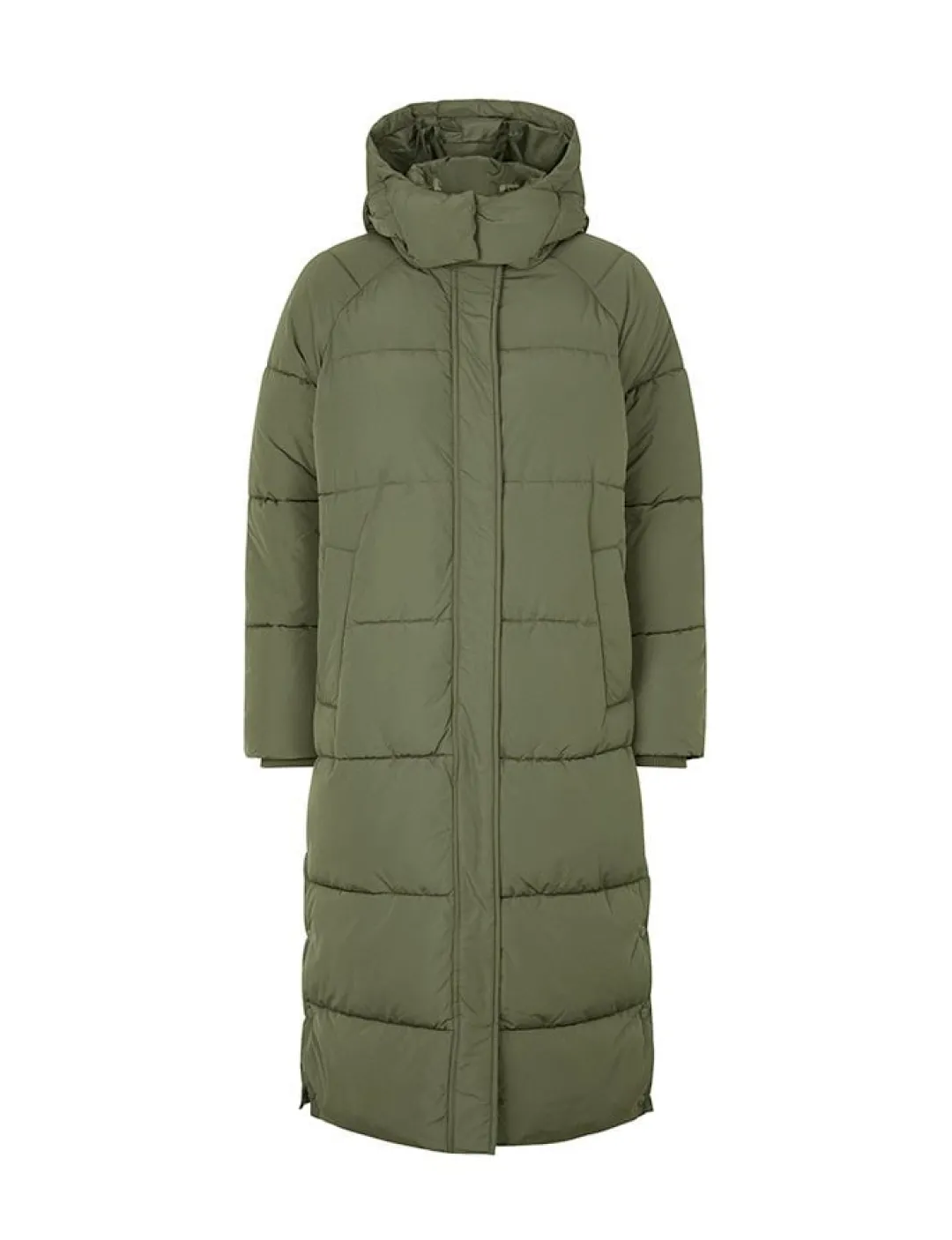 mbym Ela Slit Pufferjakke - Grøn green Hot