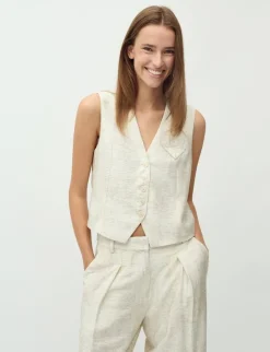 mbym Flavio-M Vest - Sand beige Sale